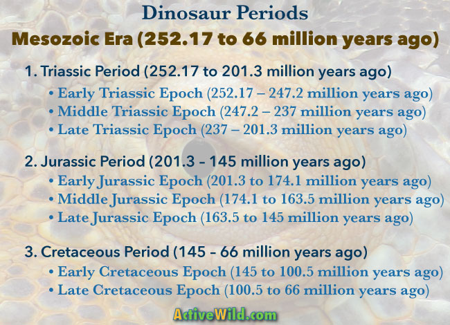 Dinosaur Periods Diagram